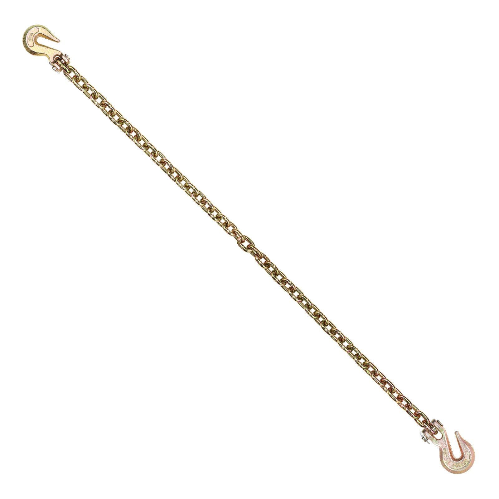 G80 Transport Binder Chain, 8 mm x 316 cm 2-Pack Tow Chain with Clevis Grab Hooks, 2.22T Safe Working Load, V952-ZGTLSGMGDX2JYBW2AV0
