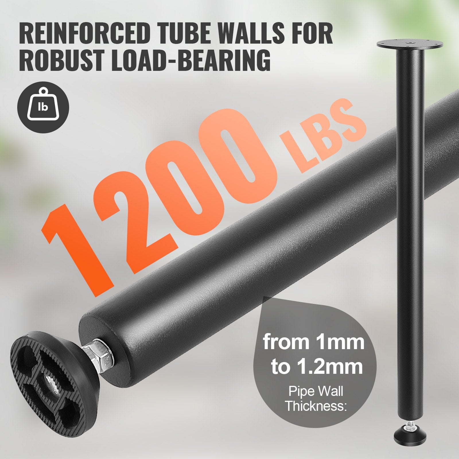 711.2MM Adjustable Desk Legs, Reinforced Steel Office Table Furniture legs Set of 4 for DIY, 544.3KG Load V952-ZGZT2YC28YC0FIEAYV0