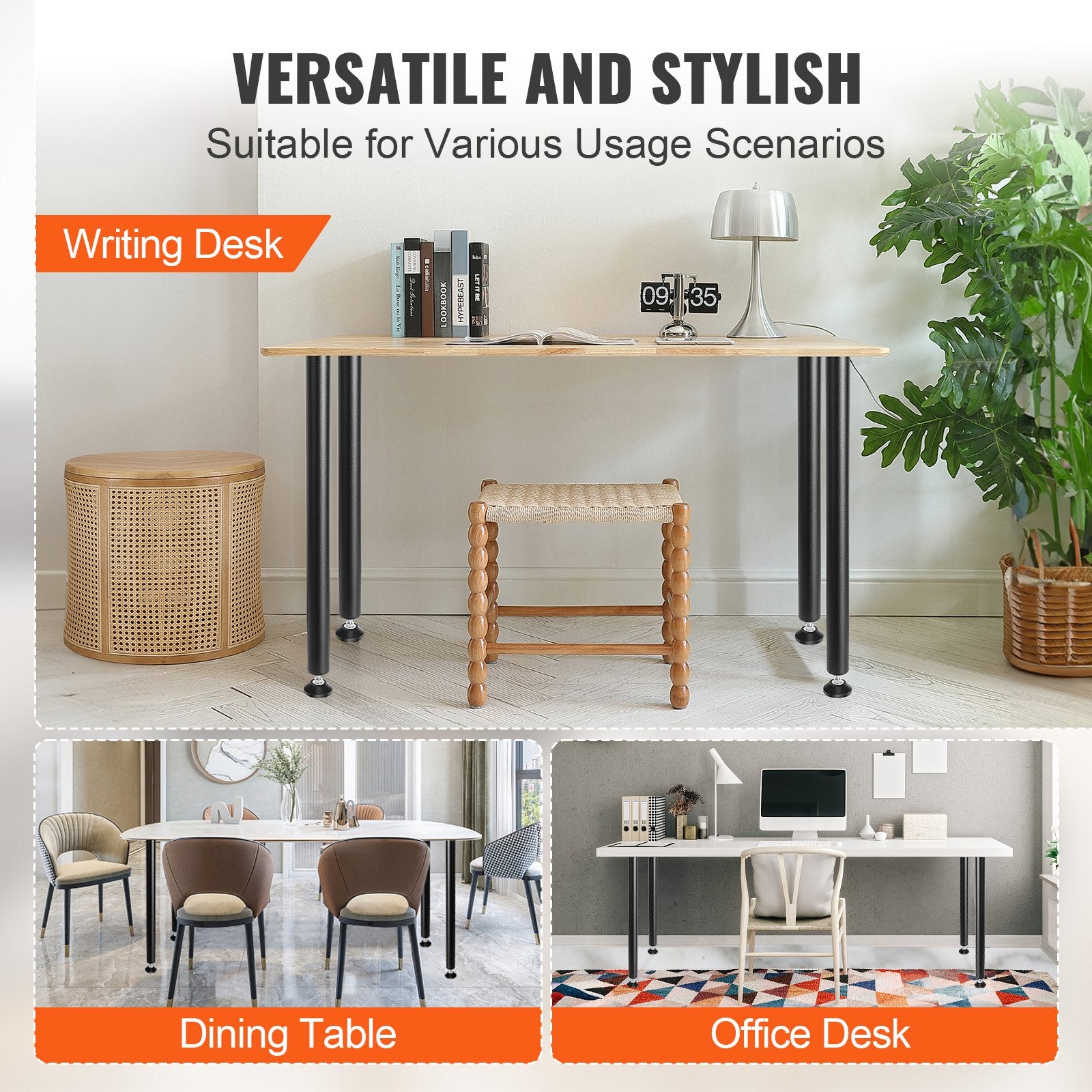711.2MM Adjustable Desk Legs, Reinforced Steel Office Table Furniture legs Set of 4 for DIY, 544.3KG Load V952-ZGZT2YC28YC0FIEAYV0