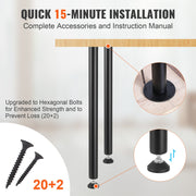 711.2MM Adjustable Desk Legs, Reinforced Steel Office Table Furniture legs Set of 4 for DIY, 544.3KG Load V952-ZGZT2YC28YC0FIEAYV0