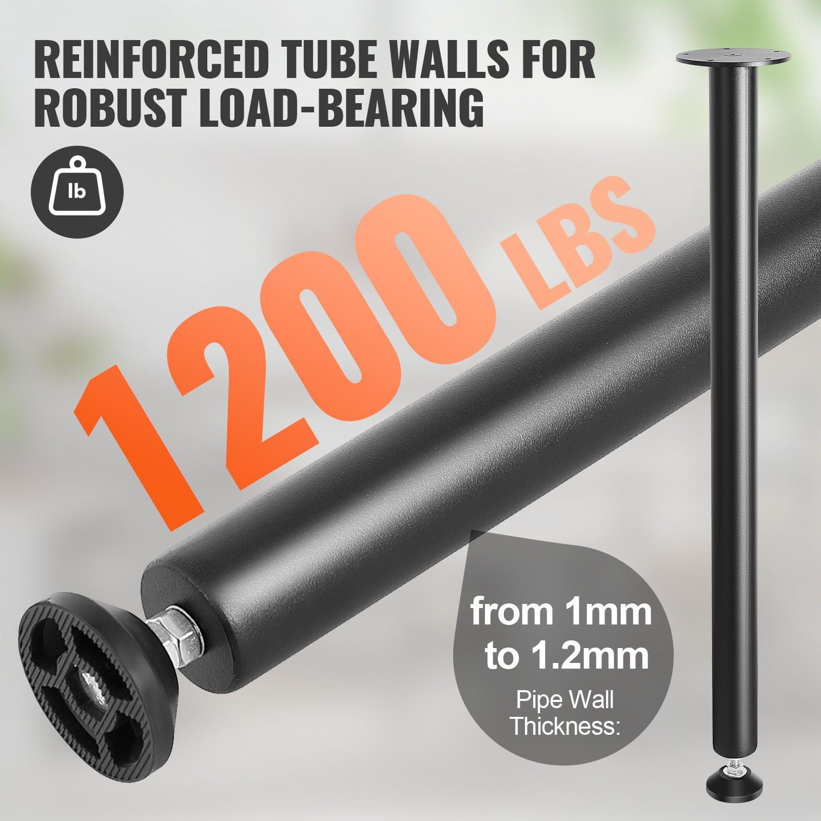 762MM Adjustable Desk Legs, Reinforced Steel Office Table Furniture legs Set of 4 for DIY, 544.3KG Load V952-ZGZT2YC30YC0ZVHG9V0