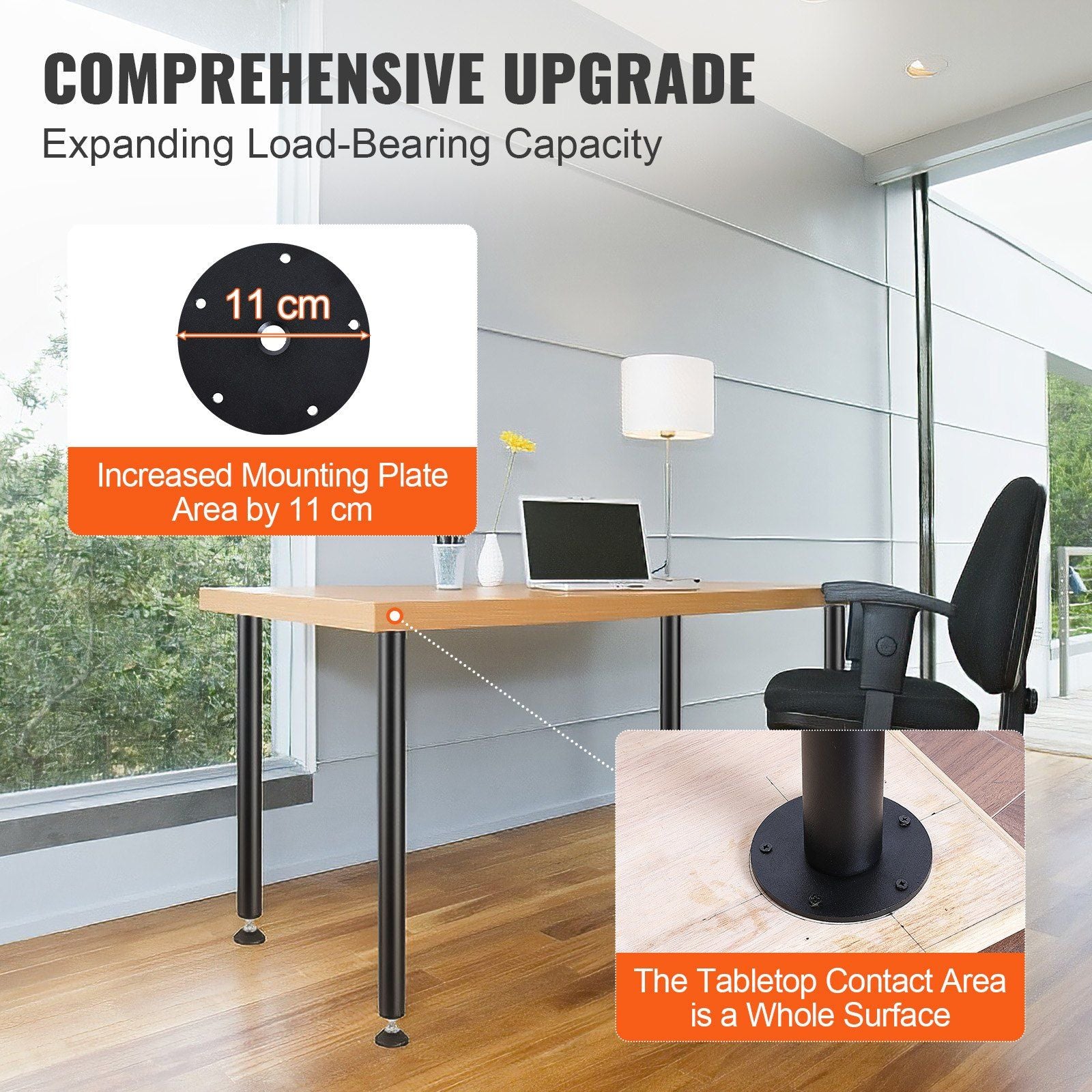 762MM Adjustable Desk Legs, Reinforced Steel Office Table Furniture legs Set of 4 for DIY, 544.3KG Load V952-ZGZT2YC30YC0ZVHG9V0