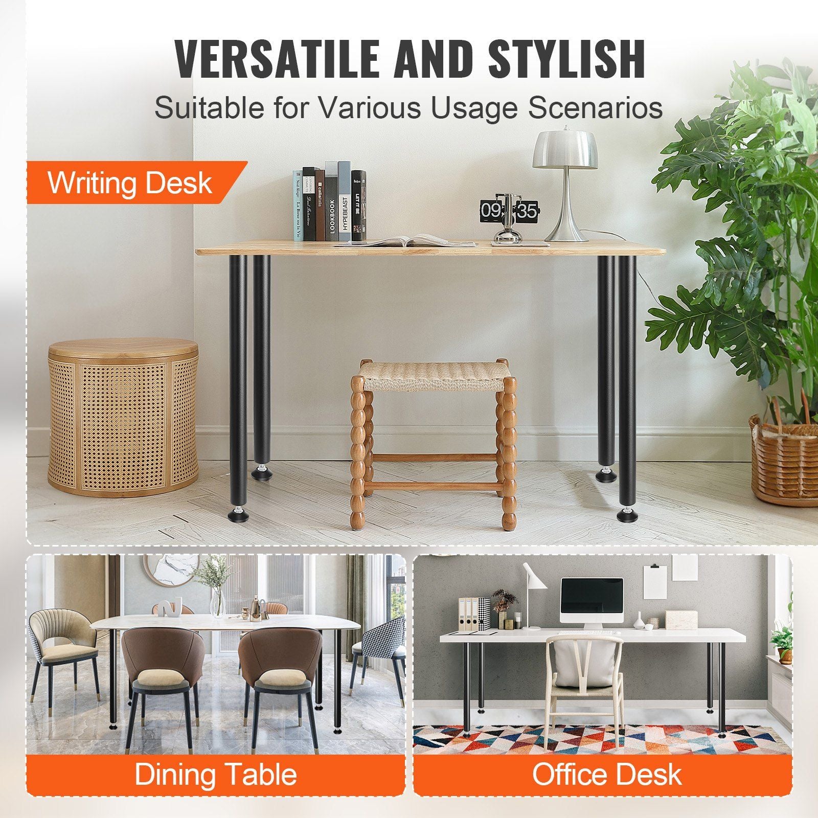 762MM Adjustable Desk Legs, Reinforced Steel Office Table Furniture legs Set of 4 for DIY, 544.3KG Load V952-ZGZT2YC30YC0ZVHG9V0