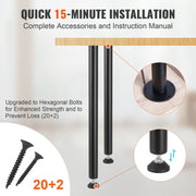 762MM Adjustable Desk Legs, Reinforced Steel Office Table Furniture legs Set of 4 for DIY, 544.3KG Load V952-ZGZT2YC30YC0ZVHG9V0