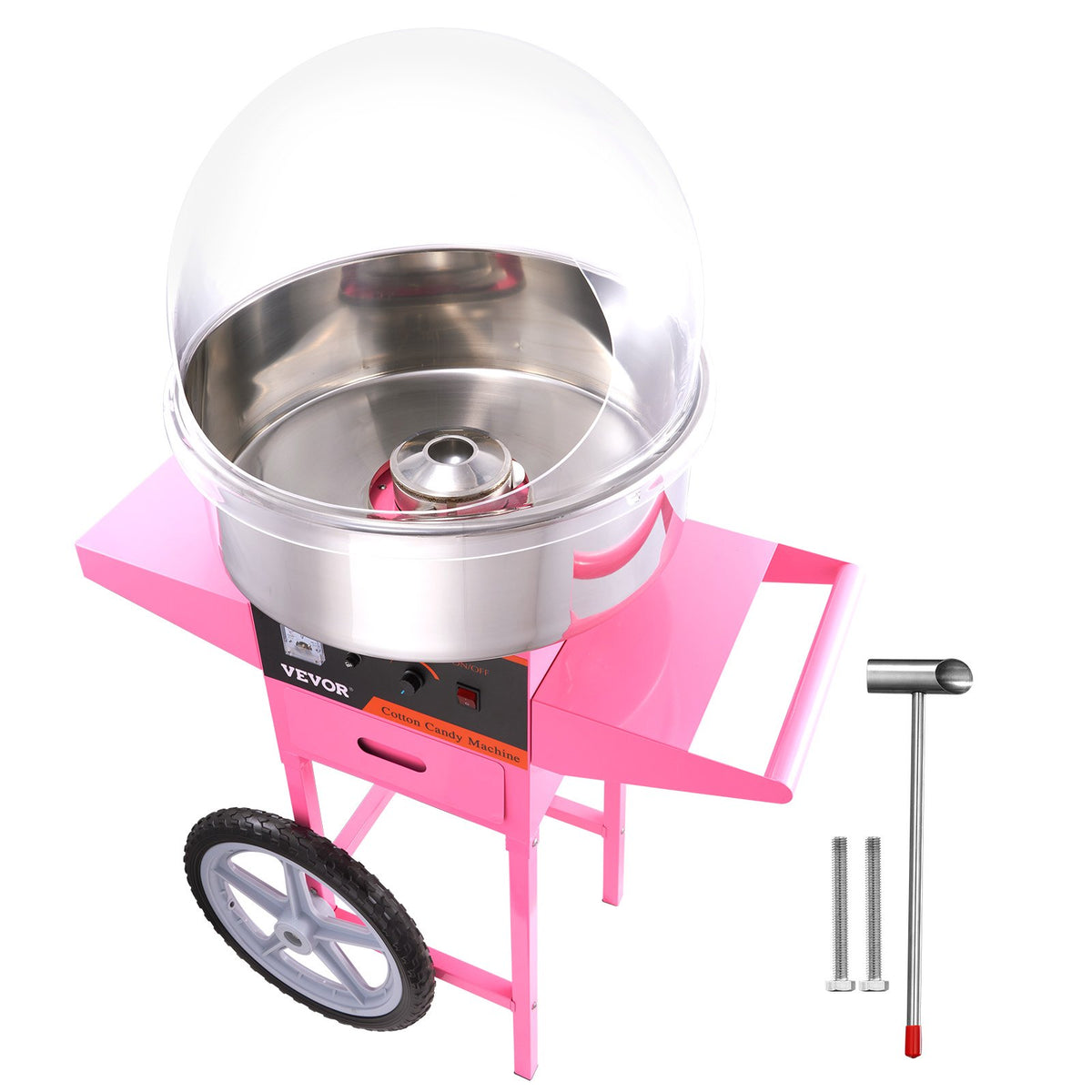 Commercial Cotton Candy Machine with Cart & Cover Sugar Floss Maker 1000W V952-ZHSKU00000000000018