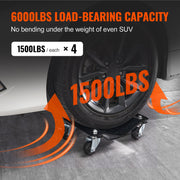 Car Dolly Wheel Tire Dolly 4 PCS Heavy Duty Skate Auto Repair Dolly 6000LB V952-ZHSKU00000000000021