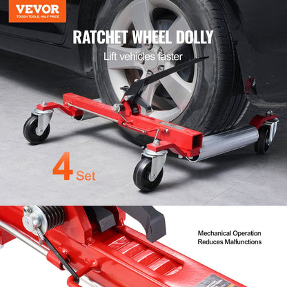 Wheel Dolly, Max Capacity 1500 Lbs Car Dolly, Car Jack Dolly Lifter with 360 degrees Rotatable Wheels, Heavy V952-ZHSKU00000000000101