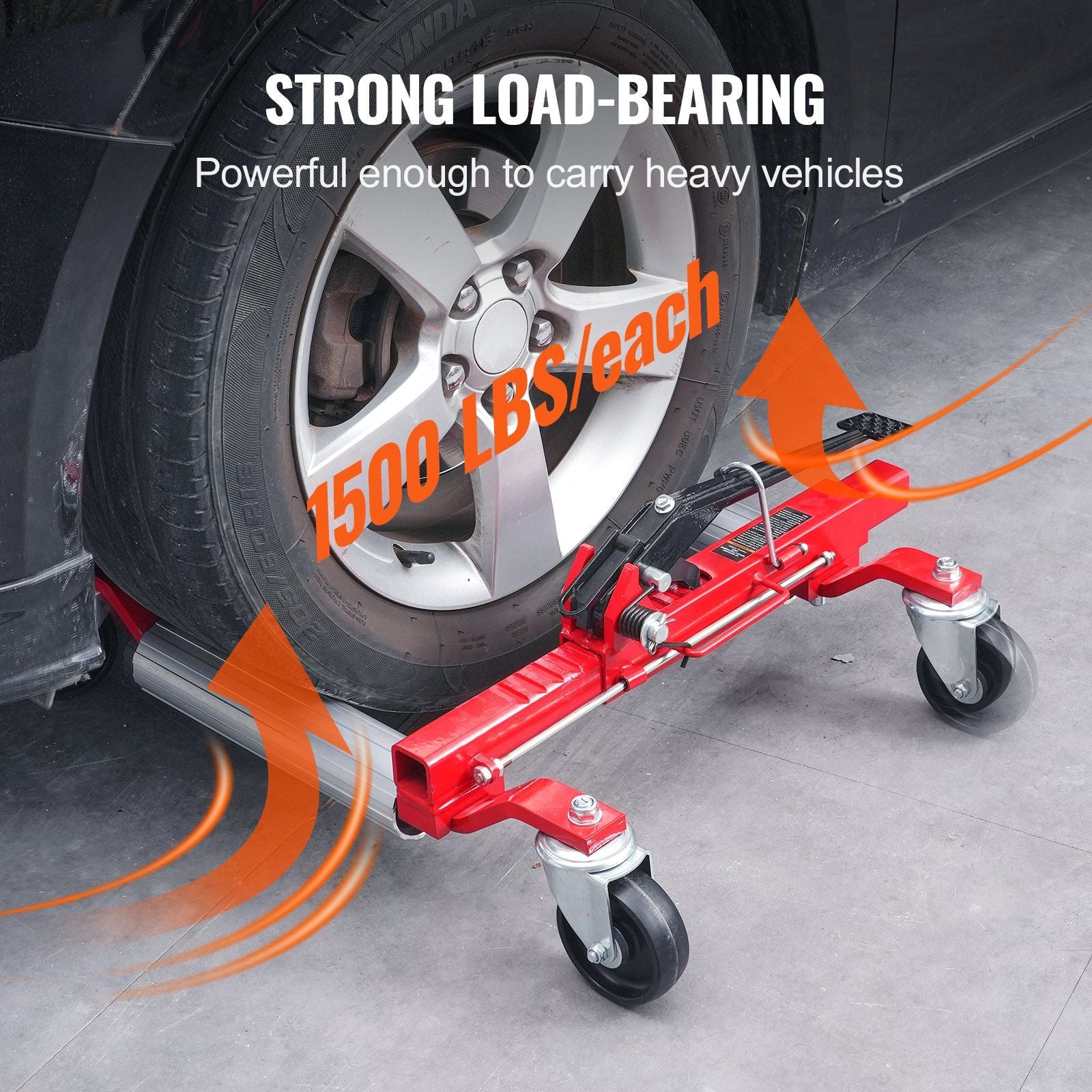 Wheel Dolly, Max Capacity 1500 Lbs Car Dolly, Car Jack Dolly Lifter with 360 degrees Rotatable Wheels, Heavy V952-ZHSKU00000000000101
