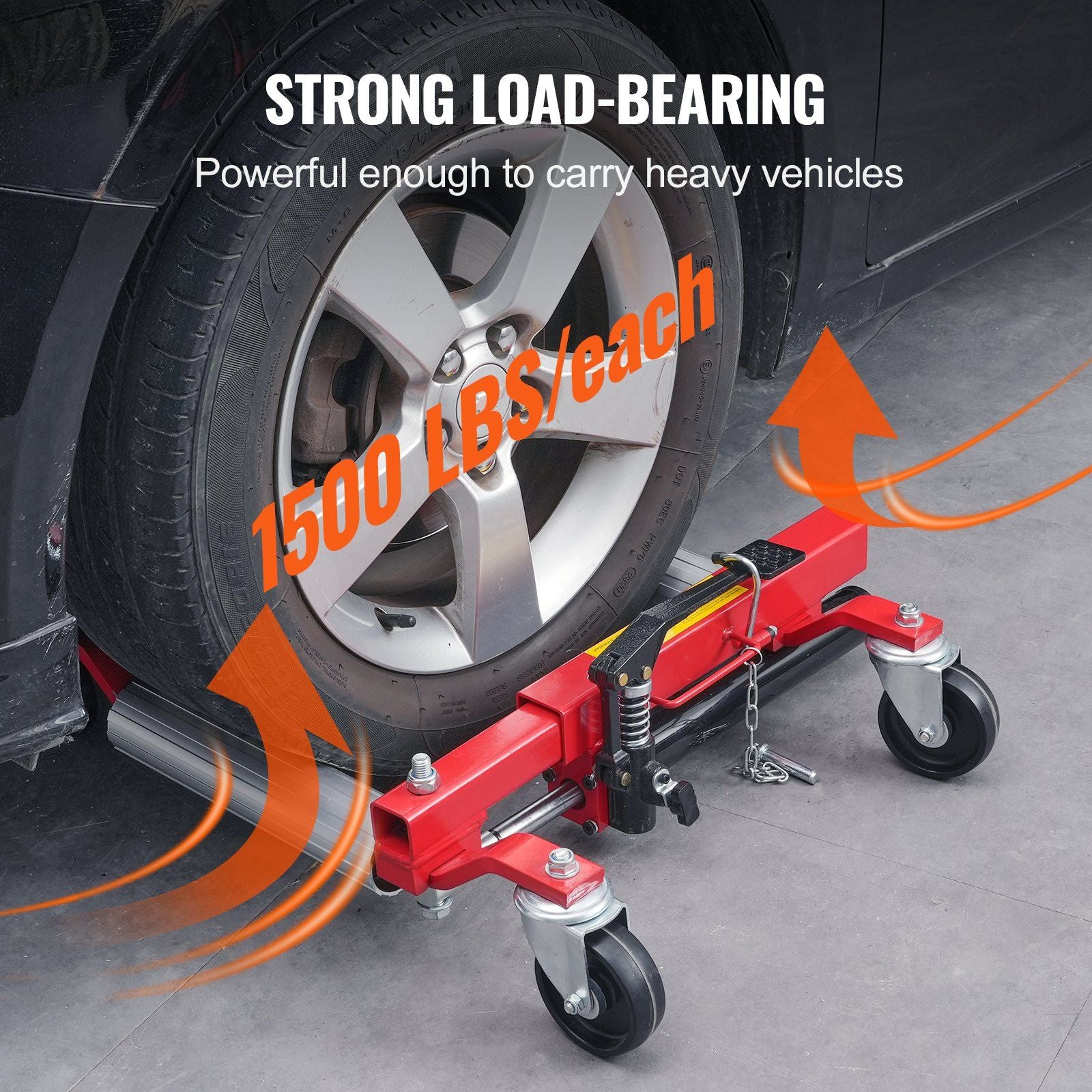Wheel Dolly, Max Capacity 1500 Lbs Car Dolly, Car Jack Dolly Lifter with 360 degrees Rotatable Wheels, Heavy V952-ZHSKU00000000000102