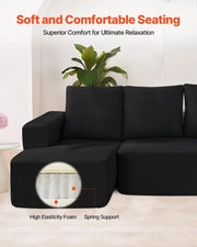 Modular Sectional Sofa, L Shaped Modular Sofa with Chaise, Cloud Sectional Couch with High Rebound Sponge and V952-ZHSSFLX1001039A6QV0