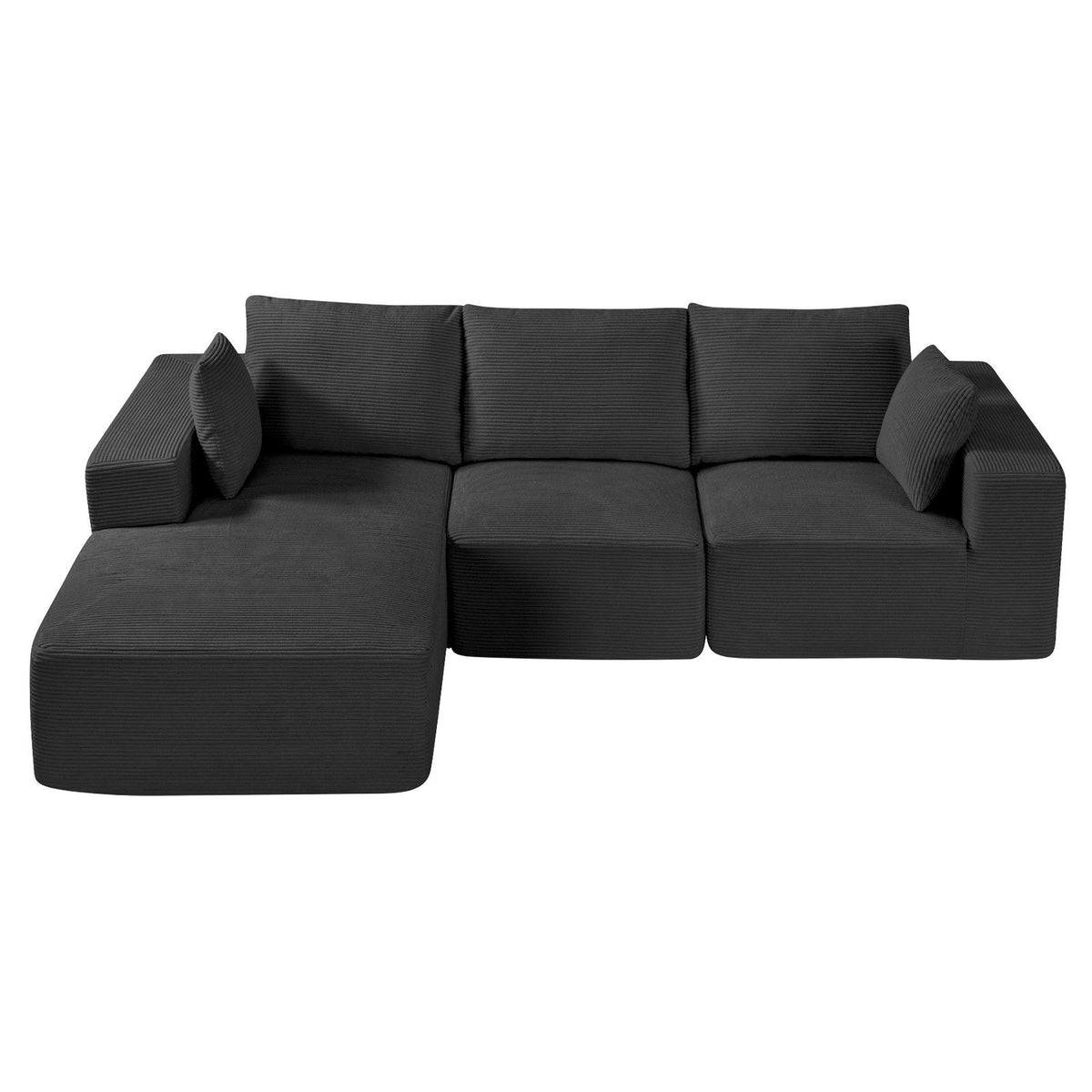 Modular Sectional Sofa, L Shaped Modular Sofa with Chaise, Cloud Sectional Couch with High Rebound Sponge and V952-ZHSSFLX1001039A6QV0