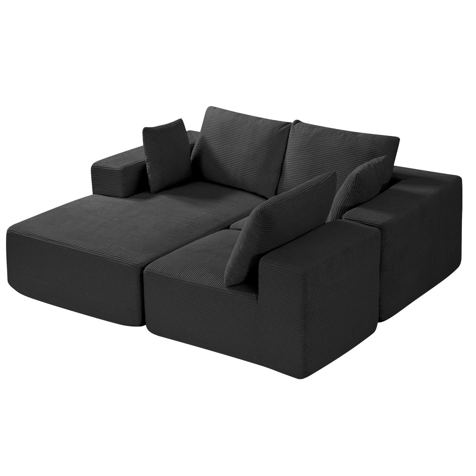 Modular Sectional Sofa, L Shaped Modular Sofa with Chaise, Cloud Sectional Couch with High Rebound Sponge and V952-ZHSSFLX1001039A6QV0
