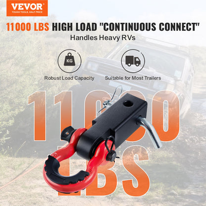 Shackle Hitch Receiver, Fits 50 mm Receivers, 20 Tons Breaking Strength, D Ring Shackle with Trailer Hitch V952-ZJHJG2IN35005KAPBV0