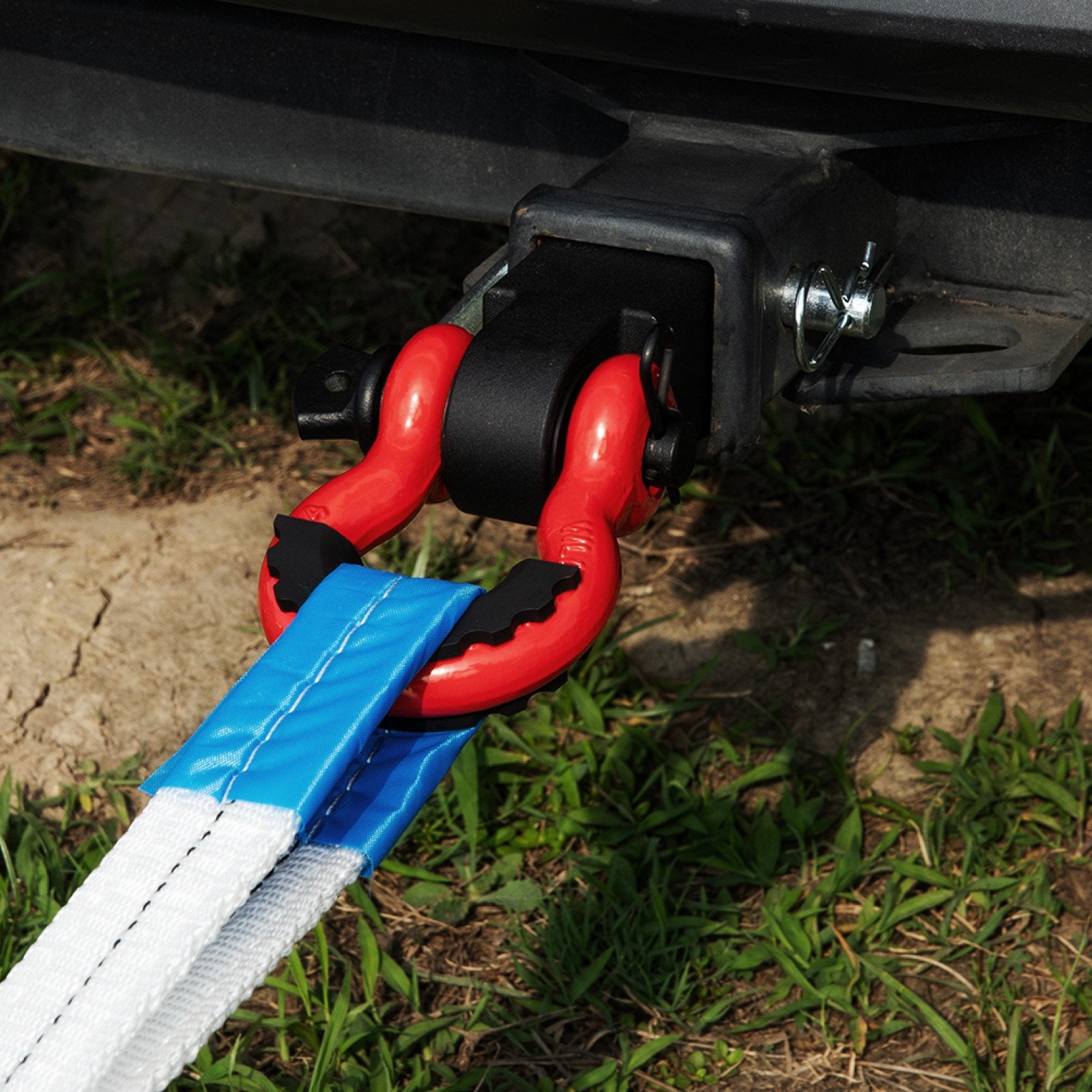 Shackle Hitch Receiver, Fits 50 mm Receivers, 20 Tons Breaking Strength, D Ring Shackle with Trailer Hitch V952-ZJHJG2IN35005KAPBV0