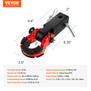 Shackle Hitch Receiver, Fits 50 mm Receivers, 29.9 Tons Breaking Strength, D Ring Shackle with Trailer Hitch V952-ZJHJG2IN4500X3JI8V0