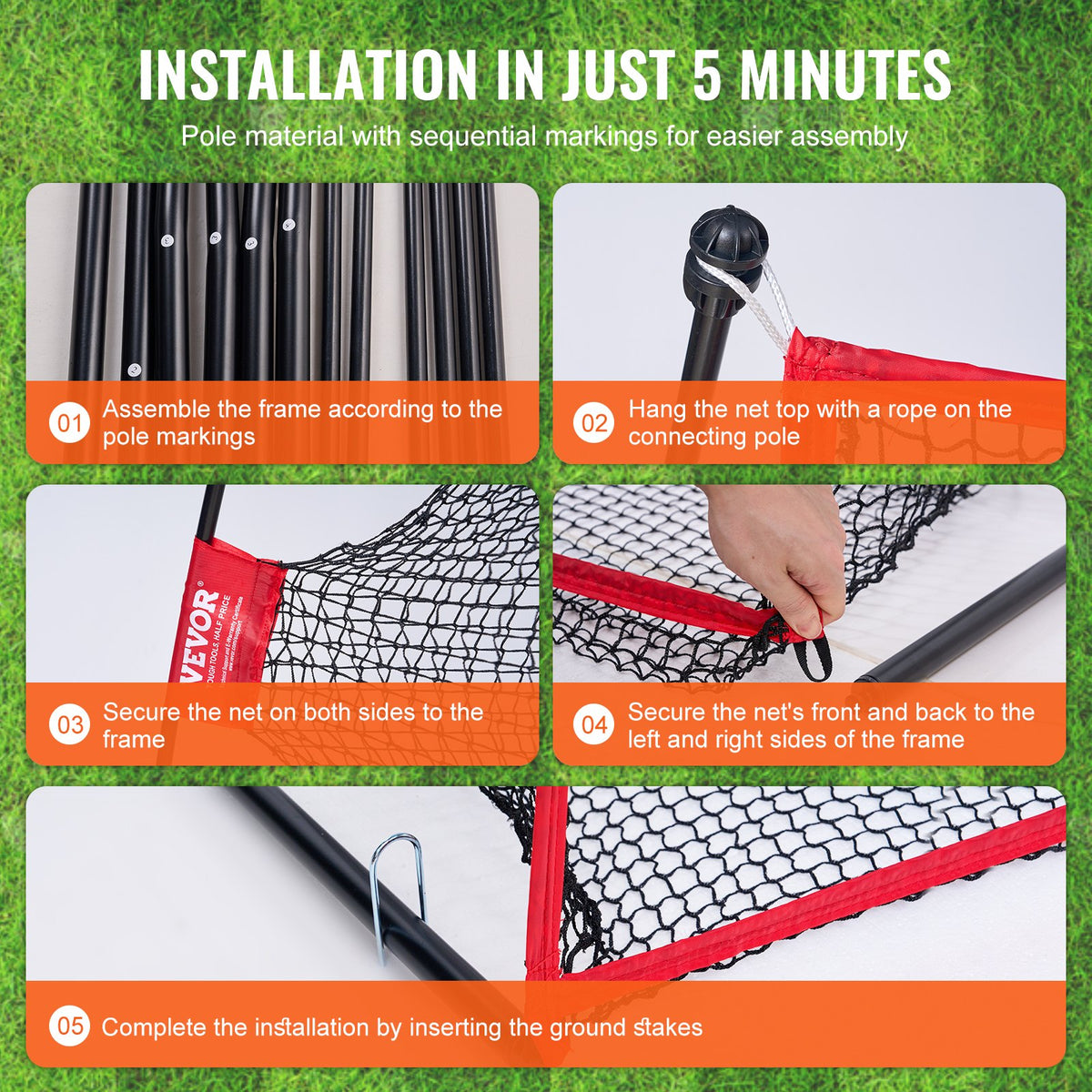 Golf Practice Hitting Net, Huge 10.8x7ft Golf Net, Personal Driving Range for Indoor Outdoor Use, Portable V952-ZJK10X7YCDW0FFLLXV0