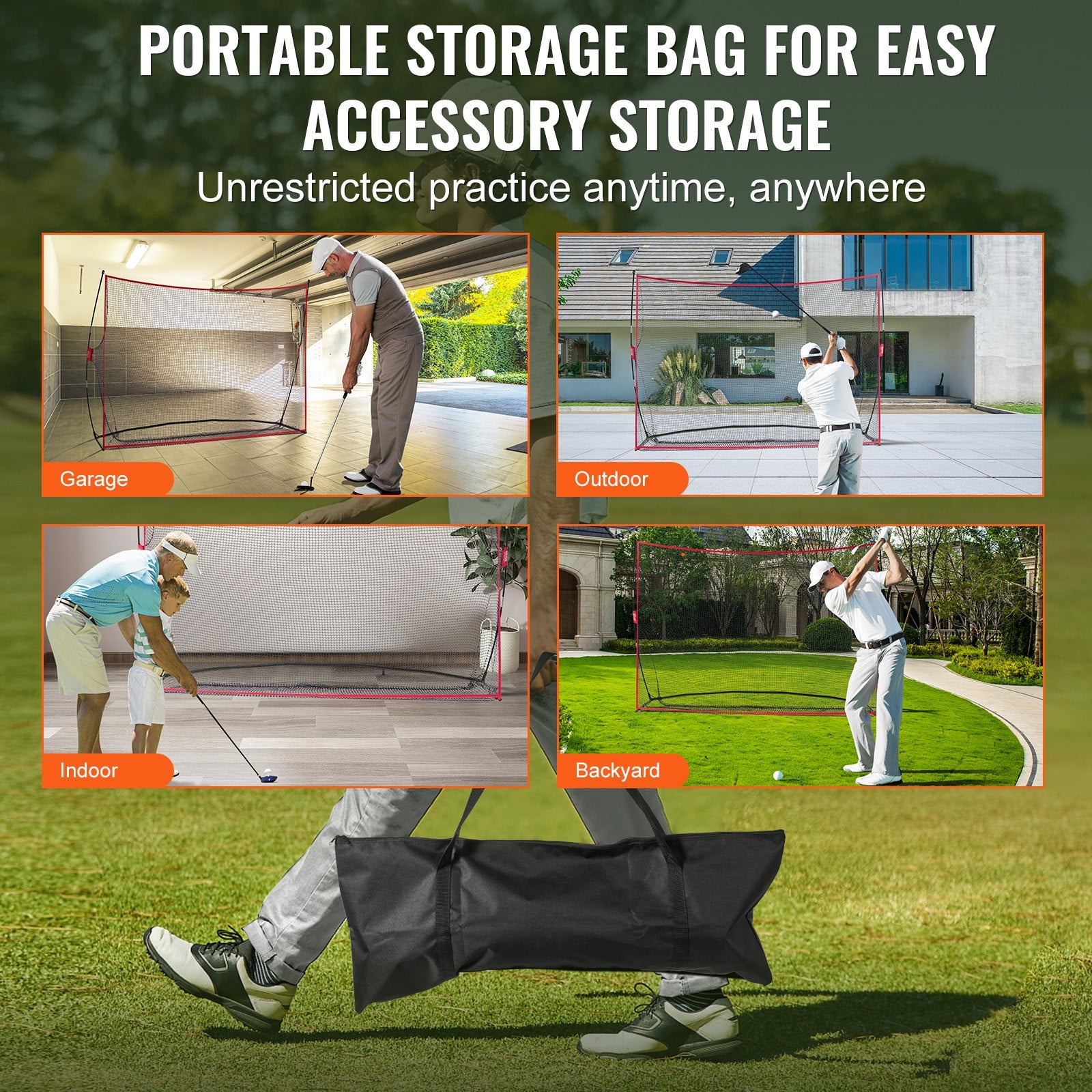 Golf Practice Hitting Net, Huge 10.8x7ft Golf Net, Personal Driving Range for Indoor Outdoor Use, Portable V952-ZJK10X7YCDW0FFLLXV0