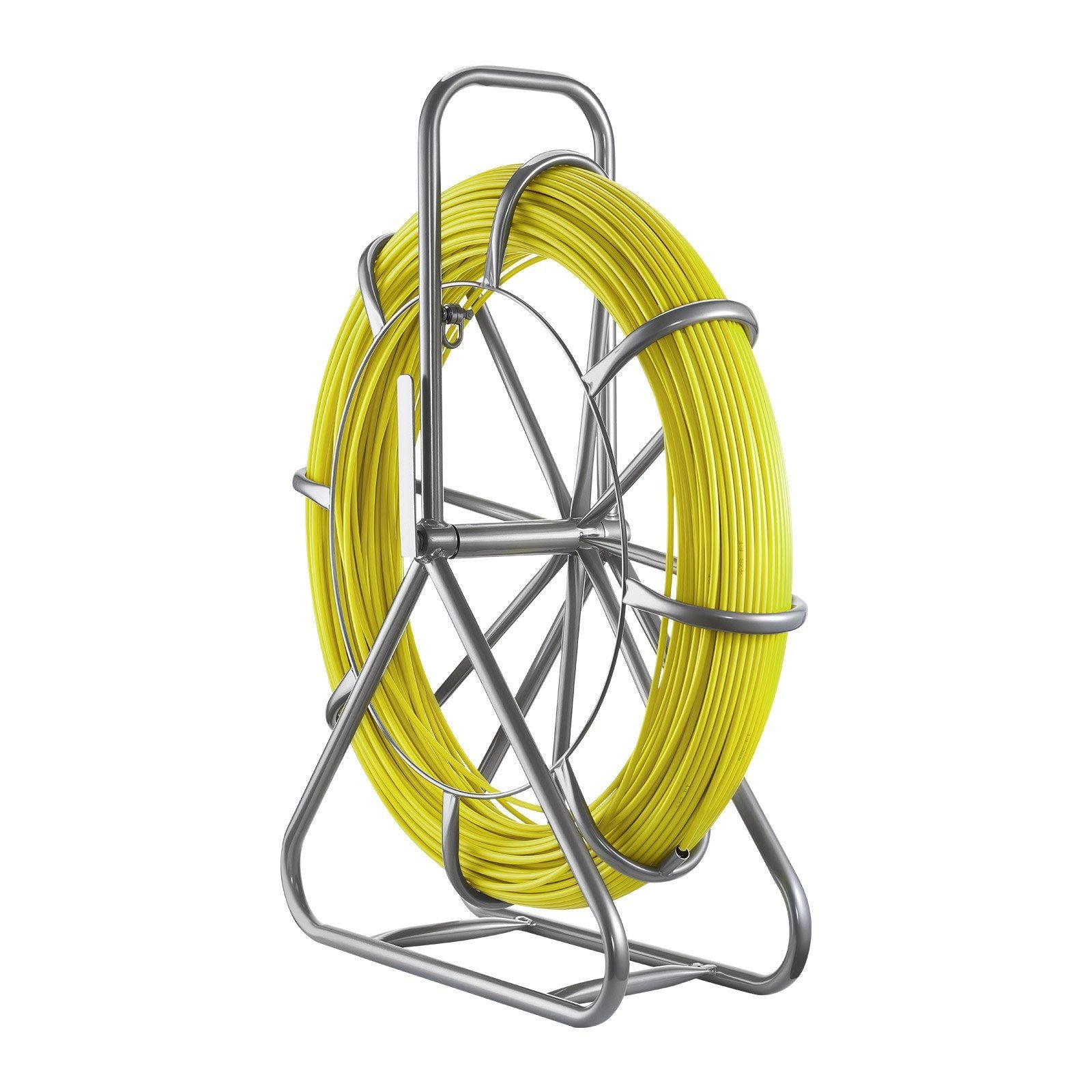 Fish Tape Fiberglass, 152M 6.3MM, Duct Rodder Fishtape Wire Puller with Stand, Cable Running Rod with Locking V952-ZJKYDBLXW14IQ3YP7001V0