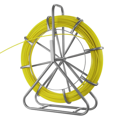 Fish Tape Fiberglass, 152M 6.3MM, Duct Rodder Fishtape Wire Puller with Stand, Cable Running Rod with Locking V952-ZJKYDBLXW14IQ3YP7001V0