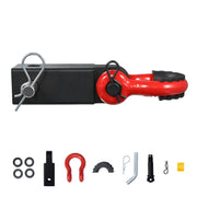 Shackle Hitch Receiver, Fits 50 mm Receivers, 24 Tons Breaking Strength, D Ring Shackle with Trailer Hitch V952-ZJLHJ2IN45007CI7LV0