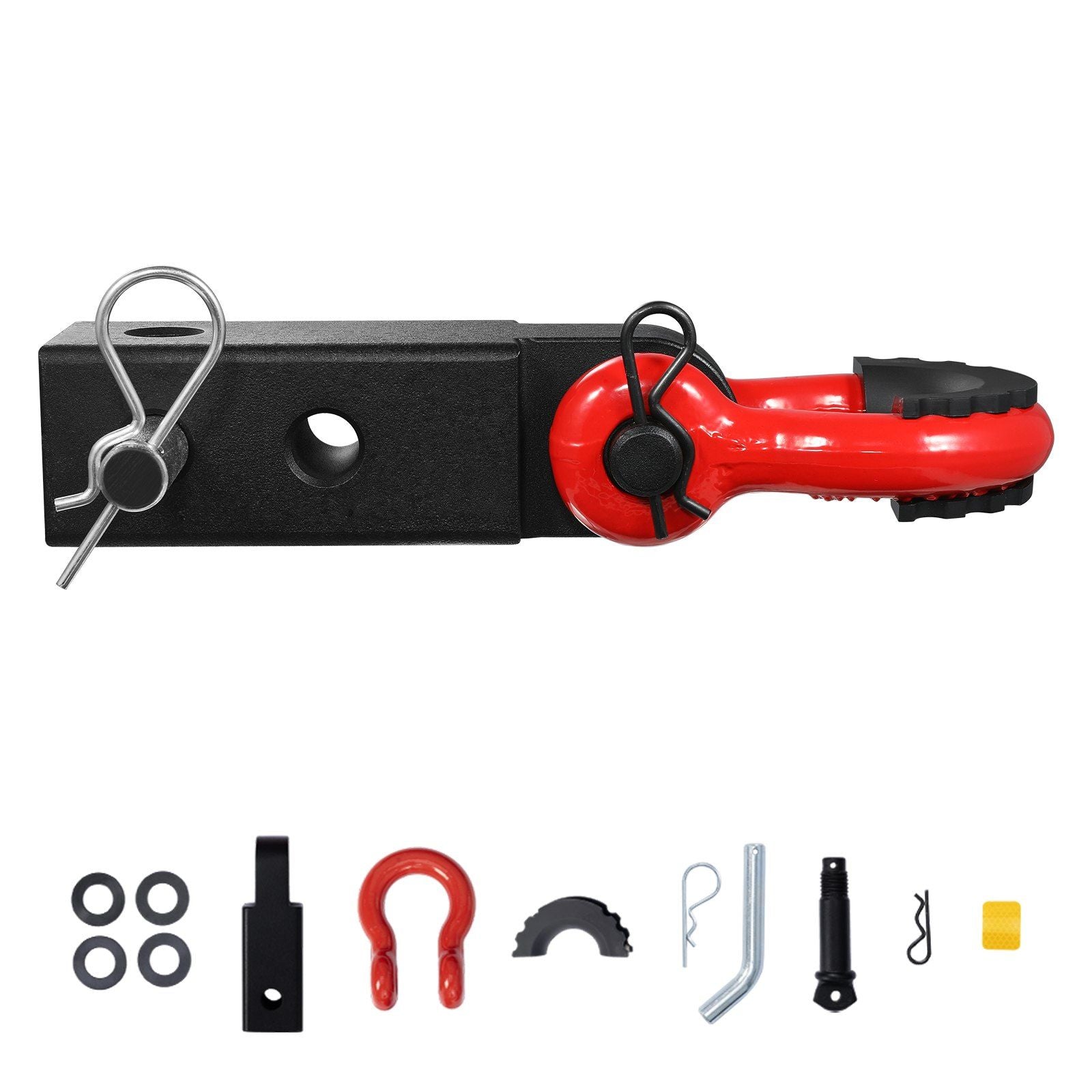 Shackle Hitch Receiver 50 mm, 29.9 Tons Breaking Strength, D Ring Shackle with Trailer Hitch Lock Pin, Heavy V952-ZJLHJ2IN550085NCOV0