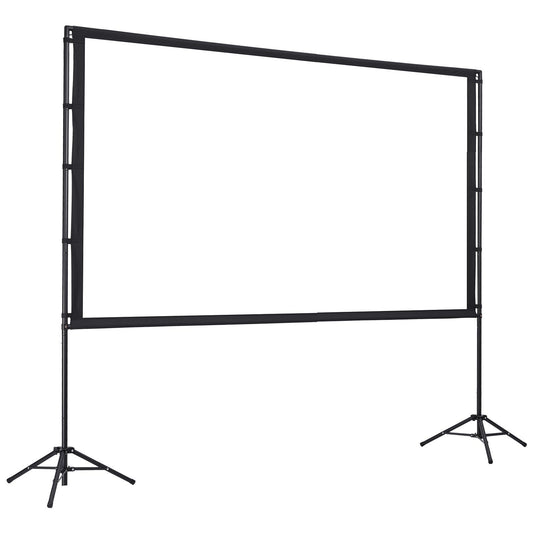 Projector Screen with Stand, 100 Inch 160 degrees Wide Angle Indoor Outdoor Projection Screen, 16:9 4K HD V952-ZJSTYPMEKLJZTWA9Y001V0