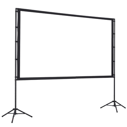 Projector Screen with Stand, 100 Inch 160 degrees Wide Angle Indoor Outdoor Projection Screen, 16:9 4K HD V952-ZJSTYPMEKLJZTWA9Y001V0