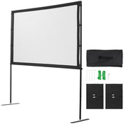 Projector Screen with Stand, 80 Inch 160 degrees Wide Angle Indoor Outdoor Projection Screen, 16:9 4K HD V952-ZJSTYPMEKPJZC0SR9001V0