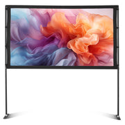 Projector Screen with Stand, 80 Inch 160 degrees Wide Angle Indoor Outdoor Projection Screen, 16:9 4K HD V952-ZJSTYPMEKPJZC0SR9001V0