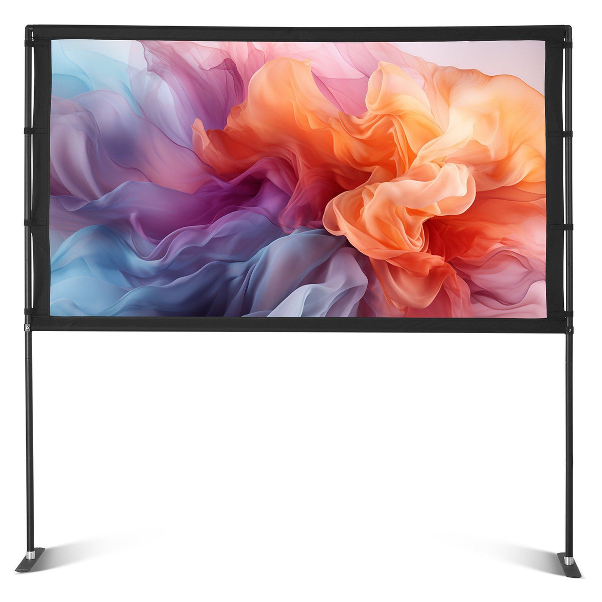 Projector Screen with Stand, 80 Inch 160 degrees Wide Angle Indoor Outdoor Projection Screen, 16:9 4K HD V952-ZJSTYPMEKPJZC0SR9001V0