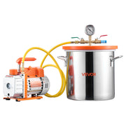 18.93 L Vacuum Chamber with Pump, 3.5 CFM 99 L/min, Single Stage Vacuum Pump, Stainless Steel Degassing V952-ZKBYZKTTZDJ1B45UM001V3