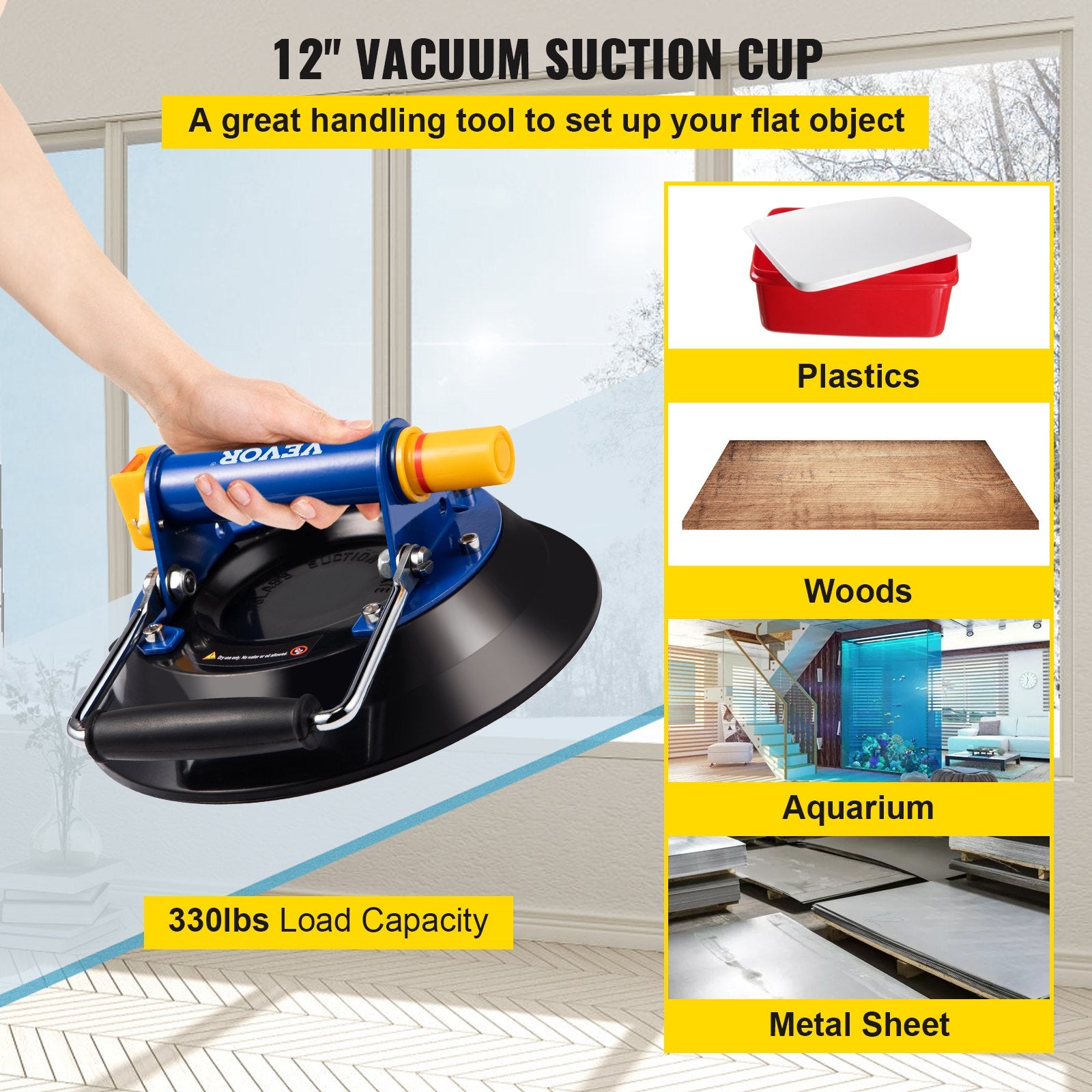 Glass Lifting Vacuum Suction Cup Glass Lifter Suction Cup 30.4 cm 150 kg V952-ZKXPYCJSSB1210RLVV0