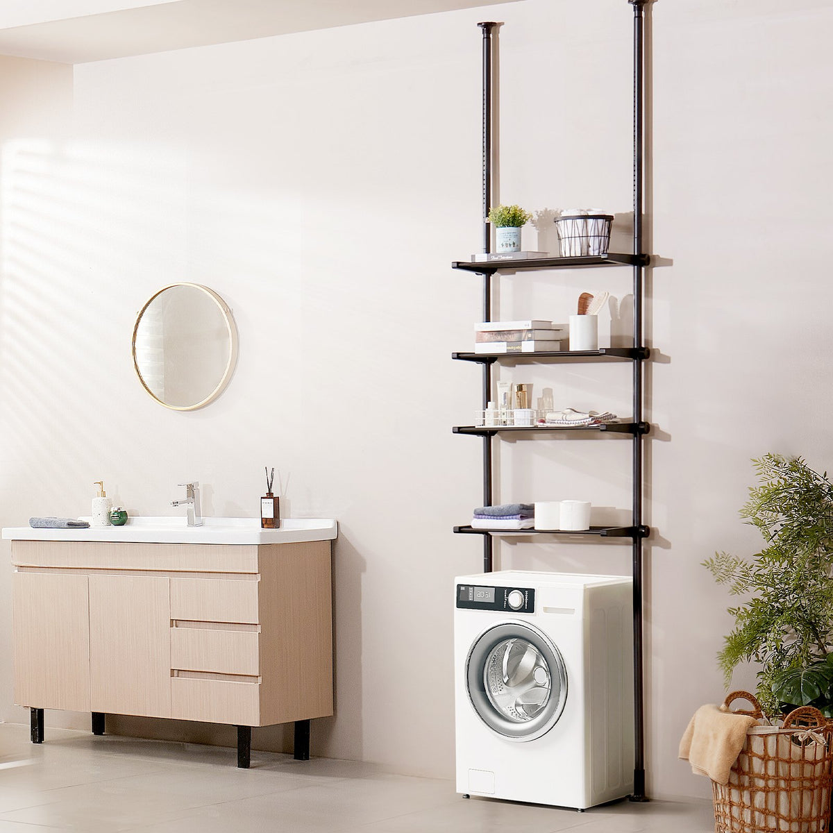 Over the Toilet Storage 4-Tier Bathroom Shelf Rack Space Saver Organizer V952-ZLGSGMTCWJ4CO9UA1V0