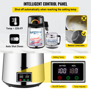1.1 Gal Water Distiller, 0.3 Gal/H, 750W Distilled Water Maker Machine 0-99H Timing Set Temp Display, 304 V952-ZLJWXKYSACIHVQ18CV3