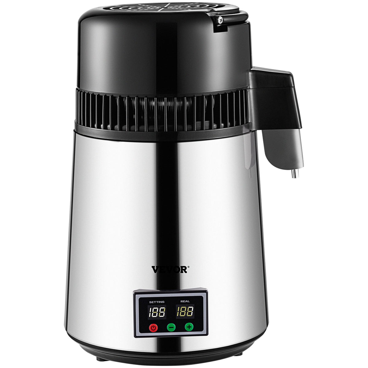 1.1 Gal Water Distiller, 0.3 Gal/H, 750W Distilled Water Maker Machine 0-99H Timing Set Temp Display, 304 V952-ZLJWXKYSACIHVQ18CV3