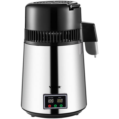 1.1 Gal Water Distiller, 0.3 Gal/H, 750W Distilled Water Maker Machine 0-99H Timing Set Temp Display, 304 V952-ZLJWXKYSACIHVQ18CV3