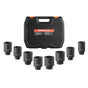 Axle Nut Impact Socket Set, 1/2" Drive Deep 6-Point 8-Piece SAE Spindle Nut Socket Set, CR-MO Heat Treated V952-ZLMTTCZLM126S59KUV0