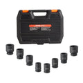 Axle Nut Impact Socket Set, 3/4" Drive 6-Point 8-Piece Metric Spindle Nut Socket Set, CR-MO Heat Treated V952-ZLMTTCZLM346RSOKVV0