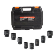 Axle Nut Impact Socket Set, 3/4" Drive 6-Point 8-Piece Metric Spindle Nut Socket Set, CR-MO Heat Treated V952-ZLMTTCZLM346RSOKVV0