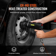 Axle Nut Impact Socket Set, 3/4" Drive 6-Point 8-Piece Metric Spindle Nut Socket Set, CR-MO Heat Treated V952-ZLMTTCZLM346RSOKVV0
