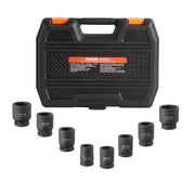 Axle Nut Impact Socket Set, 3/4" Drive 6-Point 8-Piece Metric Spindle Nut Socket Set, CR-MO Heat Treated V952-ZLMTTCZLM346RSOKVV0