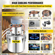 50L Water Alcohol Distiller Copper Moonshinestill Brewing w/ Water Pump V952-ZLQDLNTDBA50LPYJAV3