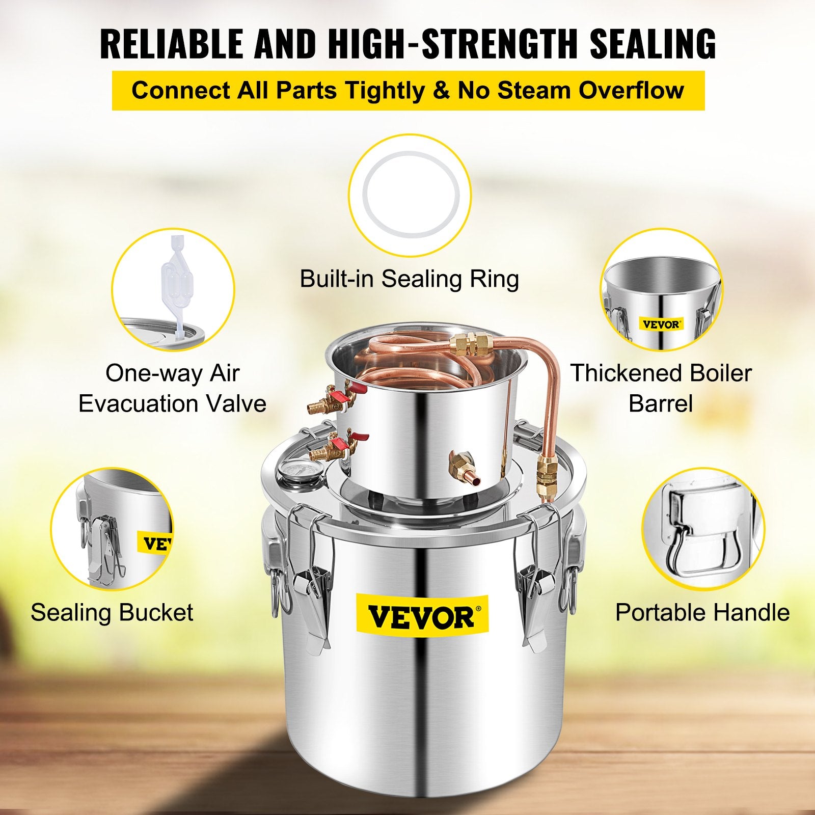 50L Water Alcohol Distiller Copper Moonshinestill Brewing w/ Water Pump V952-ZLQDLNTDBA50LPYJAV3