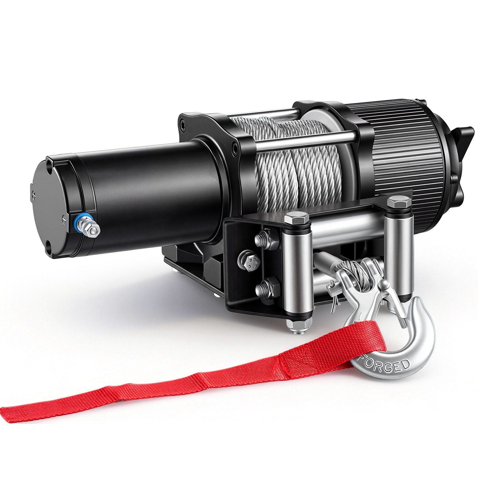 2041 kg Electric Winch, 12V DC ATV/UTV Winch with 6 mm x 12 m Steel Wire Rope, Wireless & Wired Remote V952-ZLQDXGSSJP45OJ5B5001V9