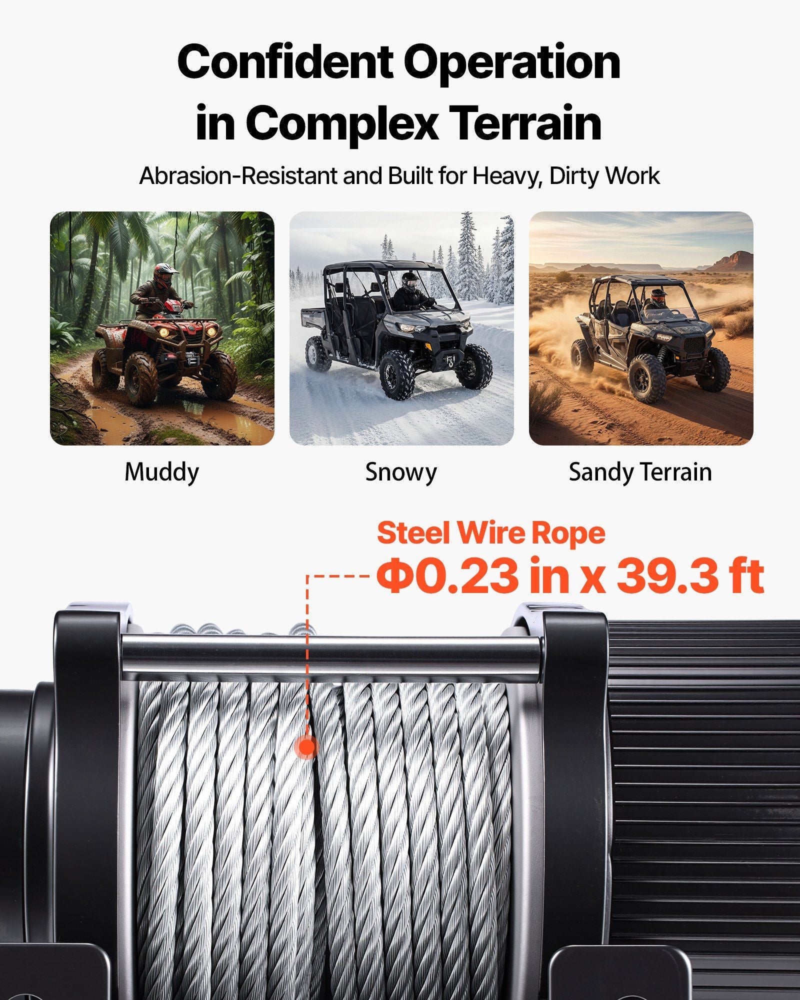 2041 kg Electric Winch, 12V DC ATV/UTV Winch with 6 mm x 12 m Steel Wire Rope, Wireless & Wired Remote V952-ZLQDXGSSJP45OJ5B5001V9