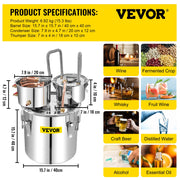 Moonshine Still Water Alcohol Distiller 50L w/Thumper Keg & Water Pump V952-ZLQSLNTDBA50LKQP7V3