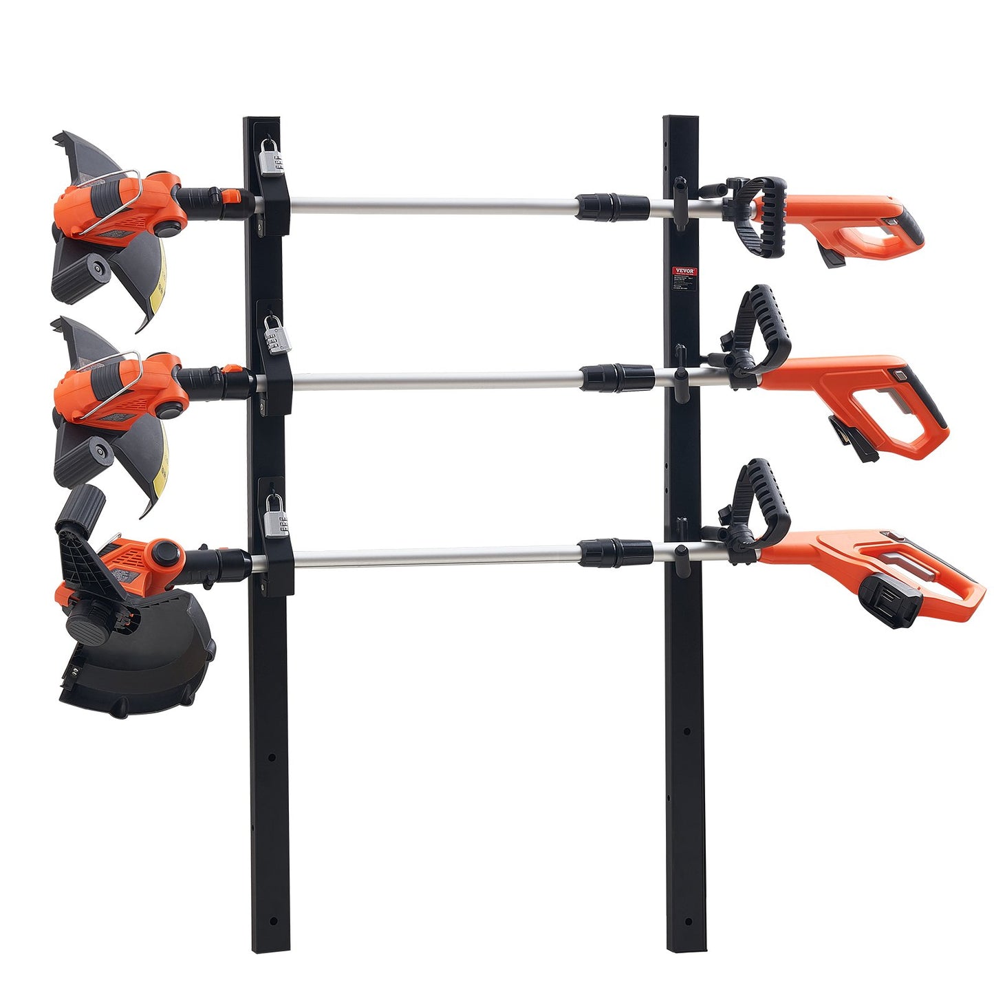 Trimmer Rack, 3 Place Weeder Trimmer Rack, Locking Trim Holder Landscape Trailer Rack Carrier Mount on Open V952-ZLSDCJGJ3000VHDC7V0