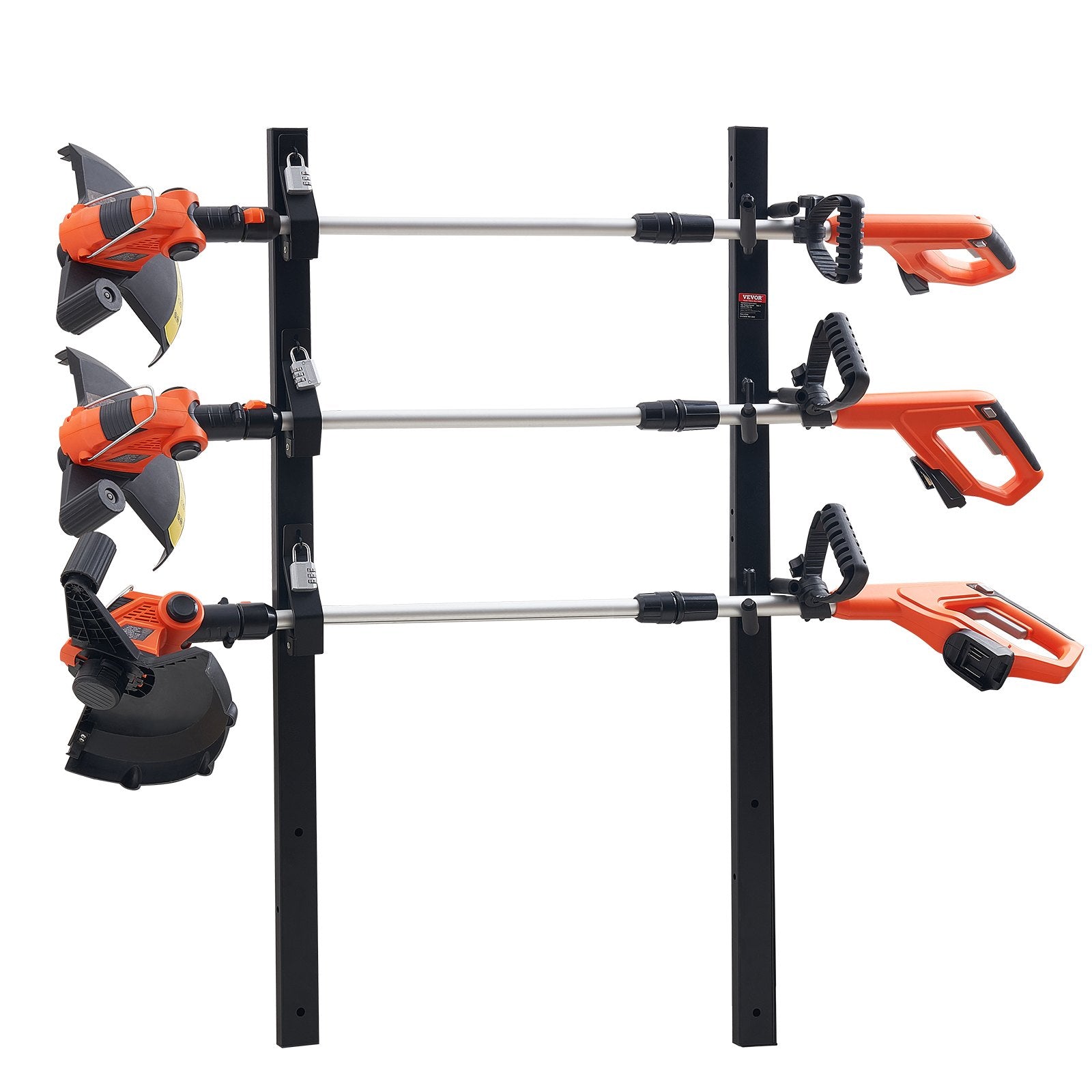 Trimmer Rack, 3 Place Weeder Trimmer Rack, Locking Trim Holder Landscape Trailer Rack Carrier Mount on Open V952-ZLSDCJGJ3000VHDC7V0