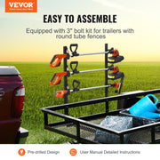 Trimmer Rack, 3 Place Weeder Trimmer Rack, Locking Trim Holder Landscape Trailer Rack Carrier Mount on Open V952-ZLSDCJGJ3000VHDC7V0
