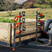 Trimmer Rack, 3 Place Weeder Trimmer Rack, Locking Trim Holder Landscape Trailer Rack Carrier Mount on Open V952-ZLSDCJGJ3000VHDC7V0